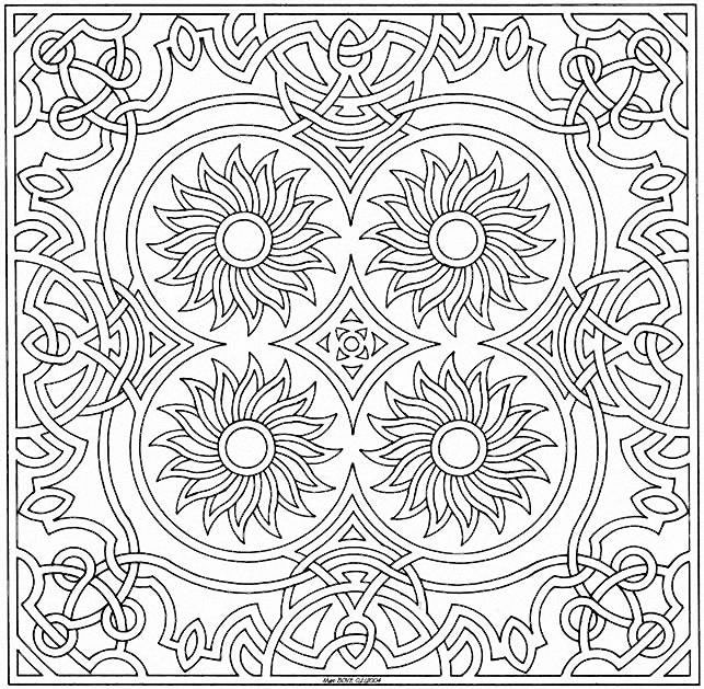 Coloring page: Flowers Mandalas (Mandalas) #117078 - Free Printable Coloring Pages