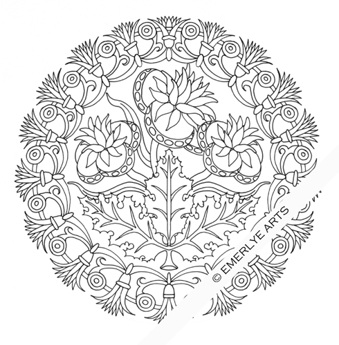 Coloring page: Flowers Mandalas (Mandalas) #117091 - Free Printable Coloring Pages