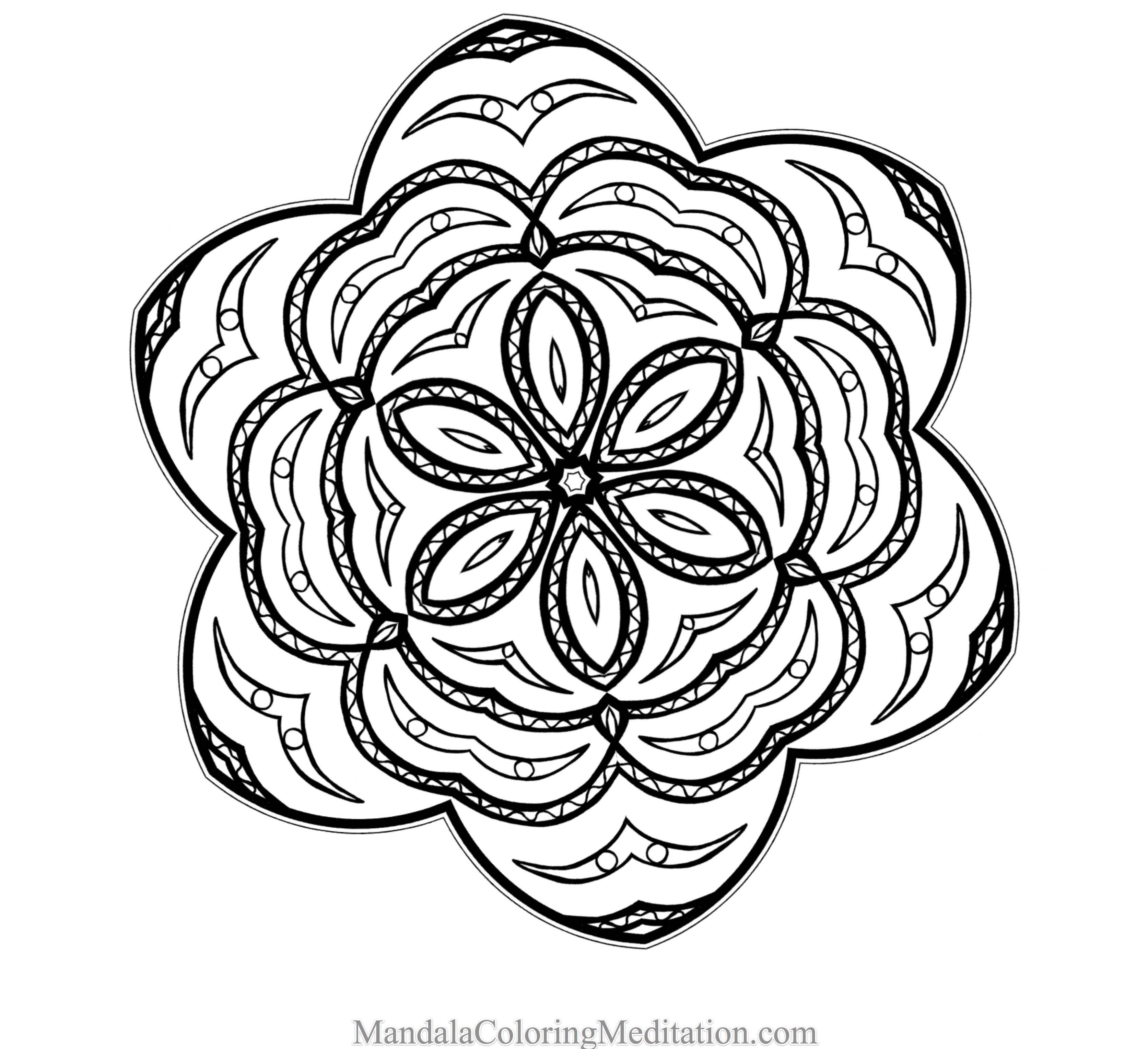 Coloring page: Flowers Mandalas (Mandalas) #117102 - Free Printable Coloring Pages