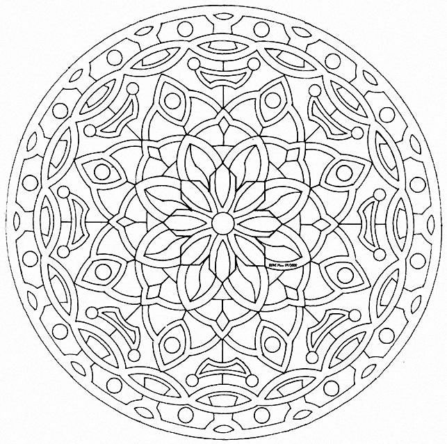 Coloring page: Flowers Mandalas (Mandalas) #117104 - Free Printable Coloring Pages