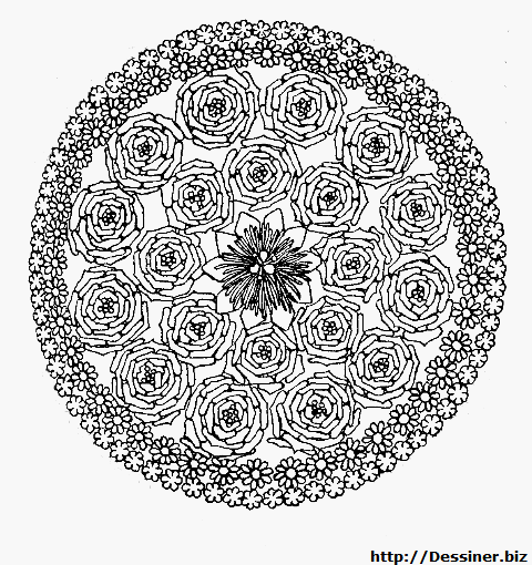 Coloring page: Flowers Mandalas (Mandalas) #117125 - Free Printable Coloring Pages