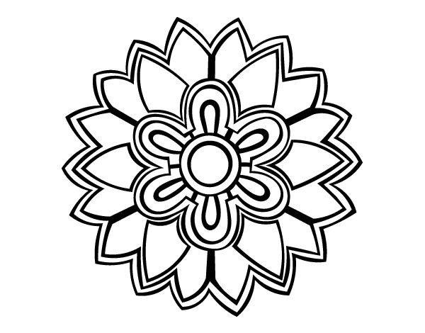 Coloring page: Flowers Mandalas (Mandalas) #117171 - Free Printable Coloring Pages