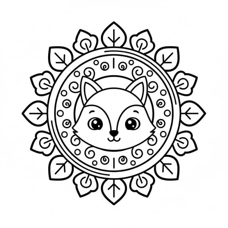 Free printable Fox Mandala coloring page #221990 from Mandalas collection