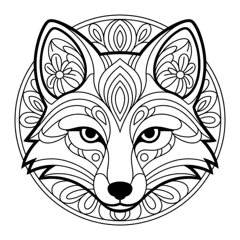 Free printable Fox Mandala coloring page #221993 from Mandalas collection Free printable Fox Mandala coloring page #221993 from Mandalas collection