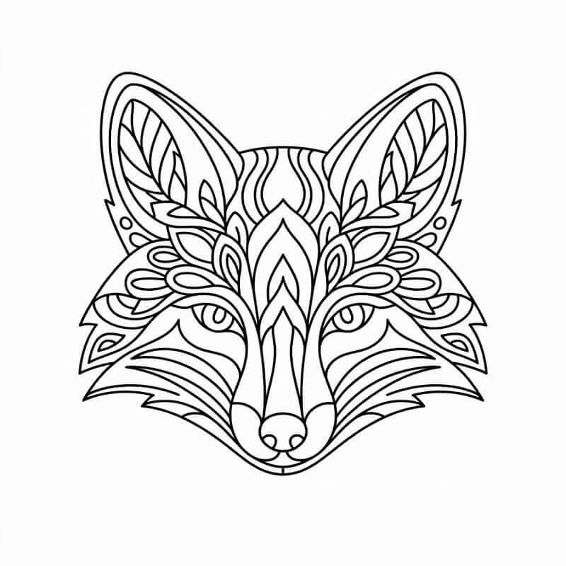 Free printable Fox Mandala coloring page #221994 from Mandalas collection
