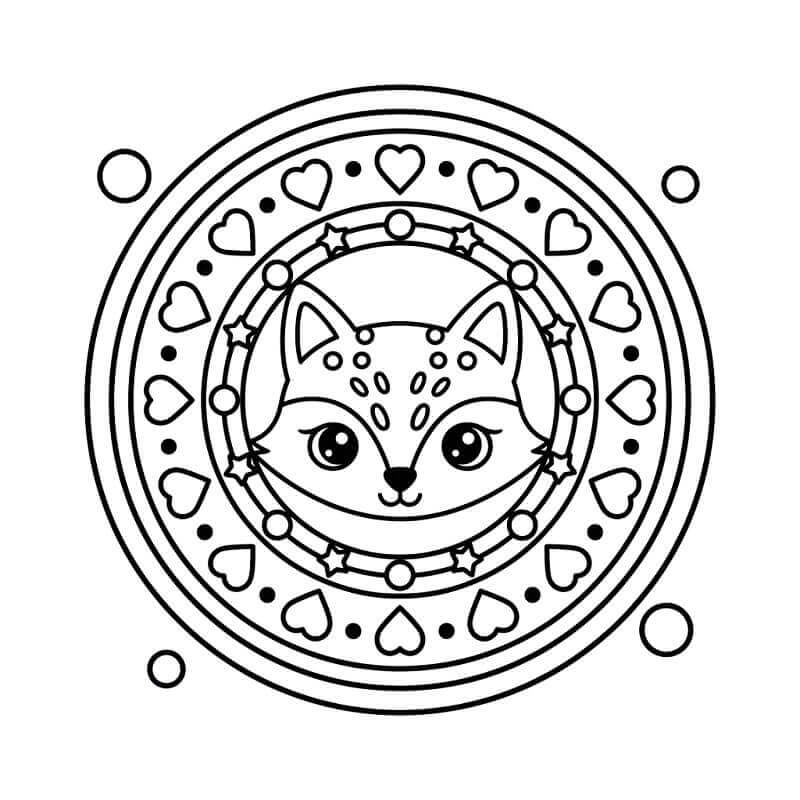 Free printable Fox Mandala coloring page #221998 from Mandalas collection