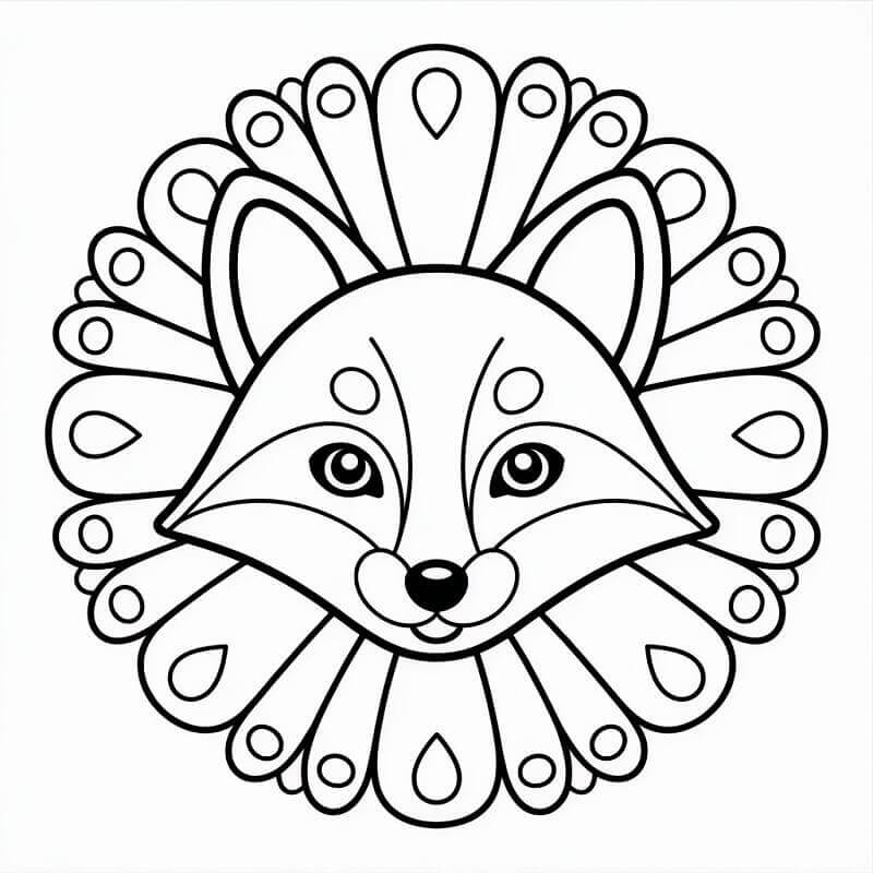 Free printable Fox Mandala coloring page #222000 from Mandalas collection Free printable Fox Mandala coloring page #222000 from Mandalas collection