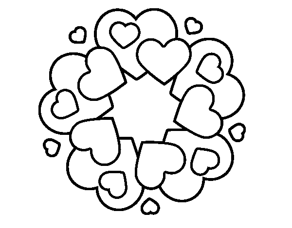 Coloring page: Heart Mandalas (Mandalas) #116706 - Free Printable Coloring Pages