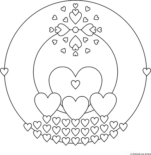 Coloring page: Heart Mandalas (Mandalas) #116718 - Free Printable Coloring Pages