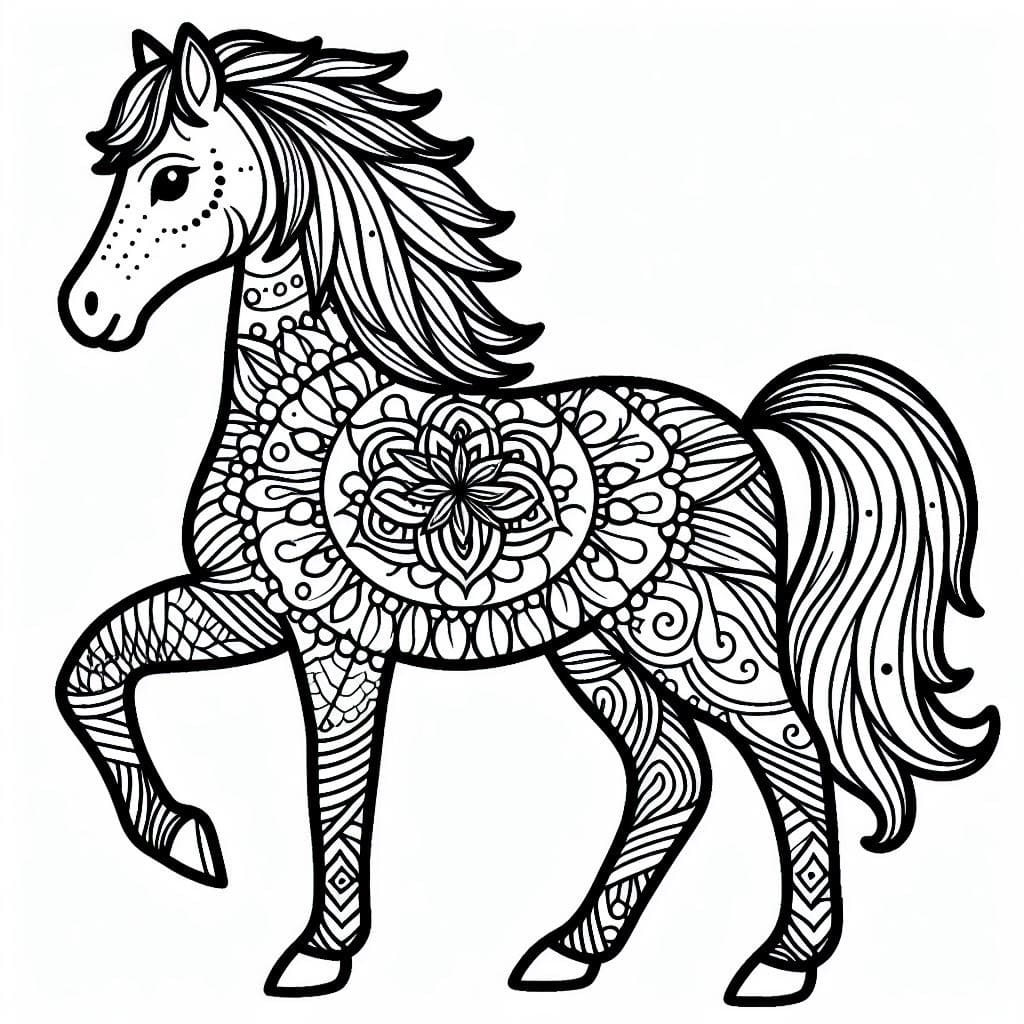 Free printable Horse Mandalas coloring page #213435 from Mandalas collection