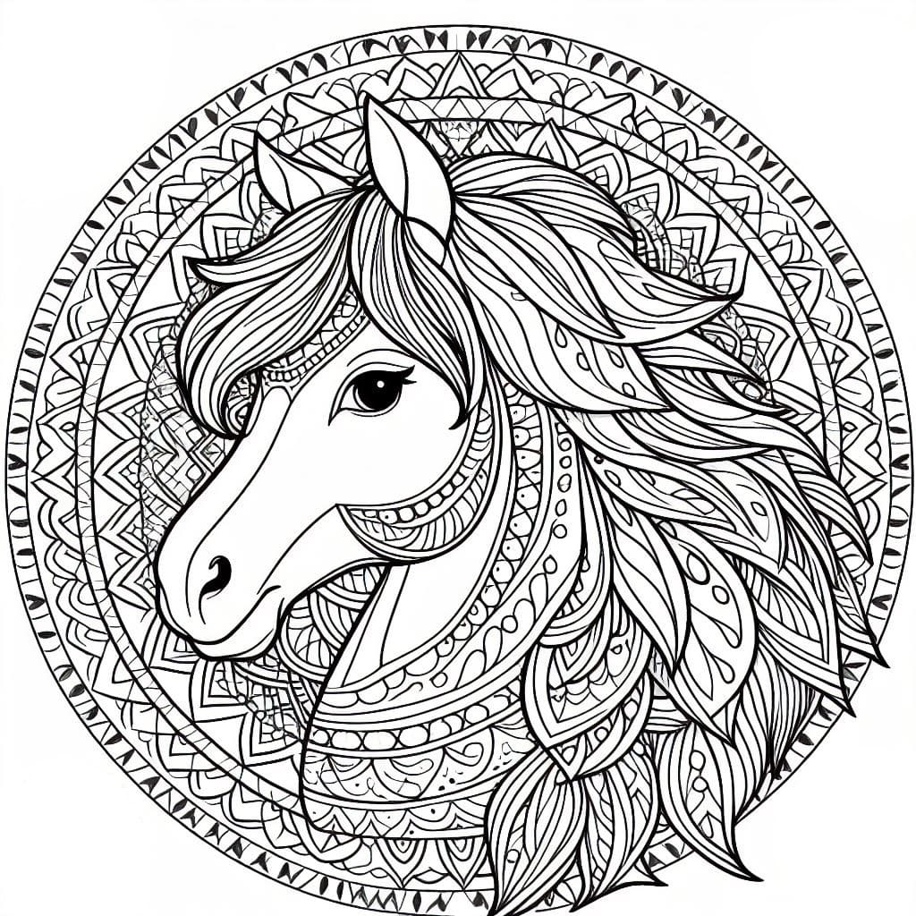 Free printable Horse Mandalas coloring page #213437 from Mandalas collection