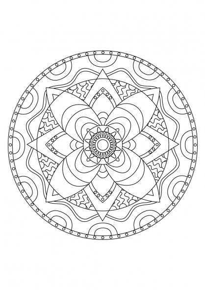 Coloring page: Mandalas (Mandalas) #23070 - Free Printable Coloring Pages