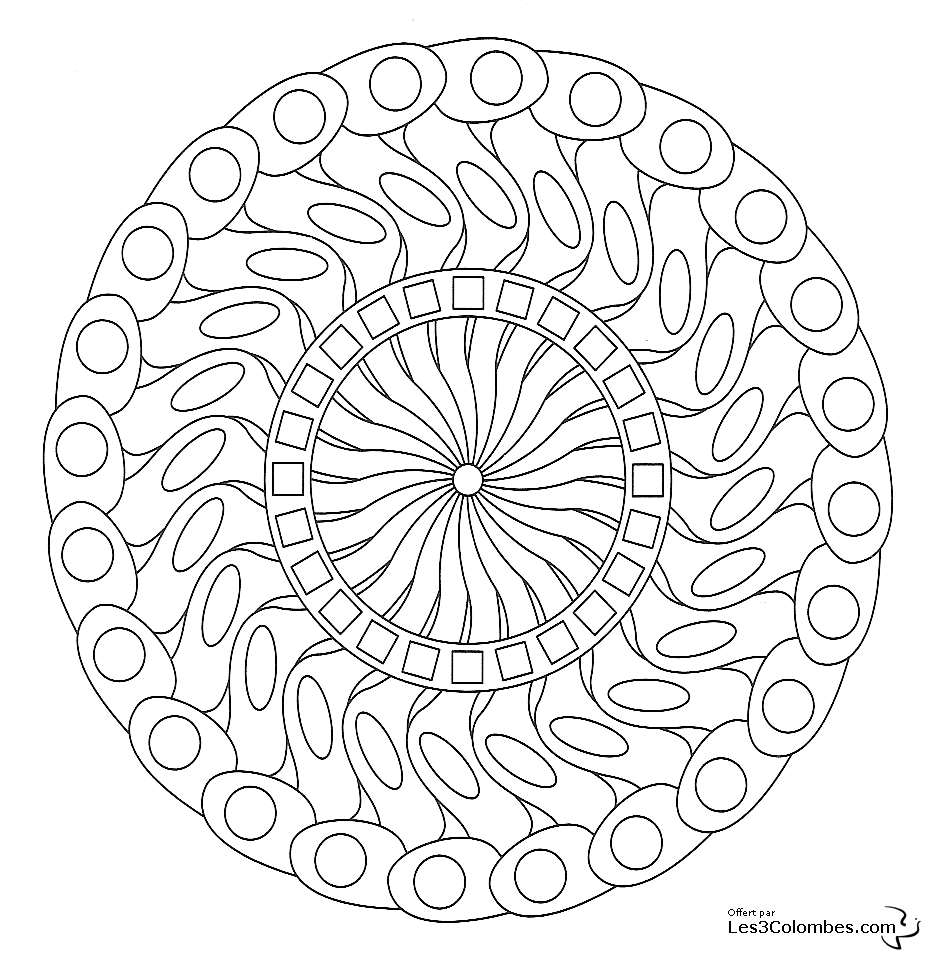 Coloring page: Mandalas for Kids (Mandalas) #124113 - Free Printable Coloring Pages