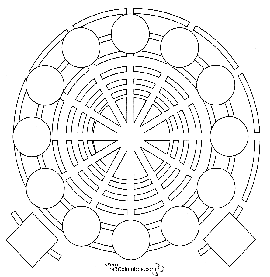 Coloring page: Mandalas for Kids (Mandalas) #124121 - Free Printable Coloring Pages