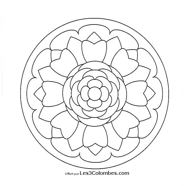 Coloring page: Mandalas for Kids (Mandalas) #124127 - Free Printable Coloring Pages