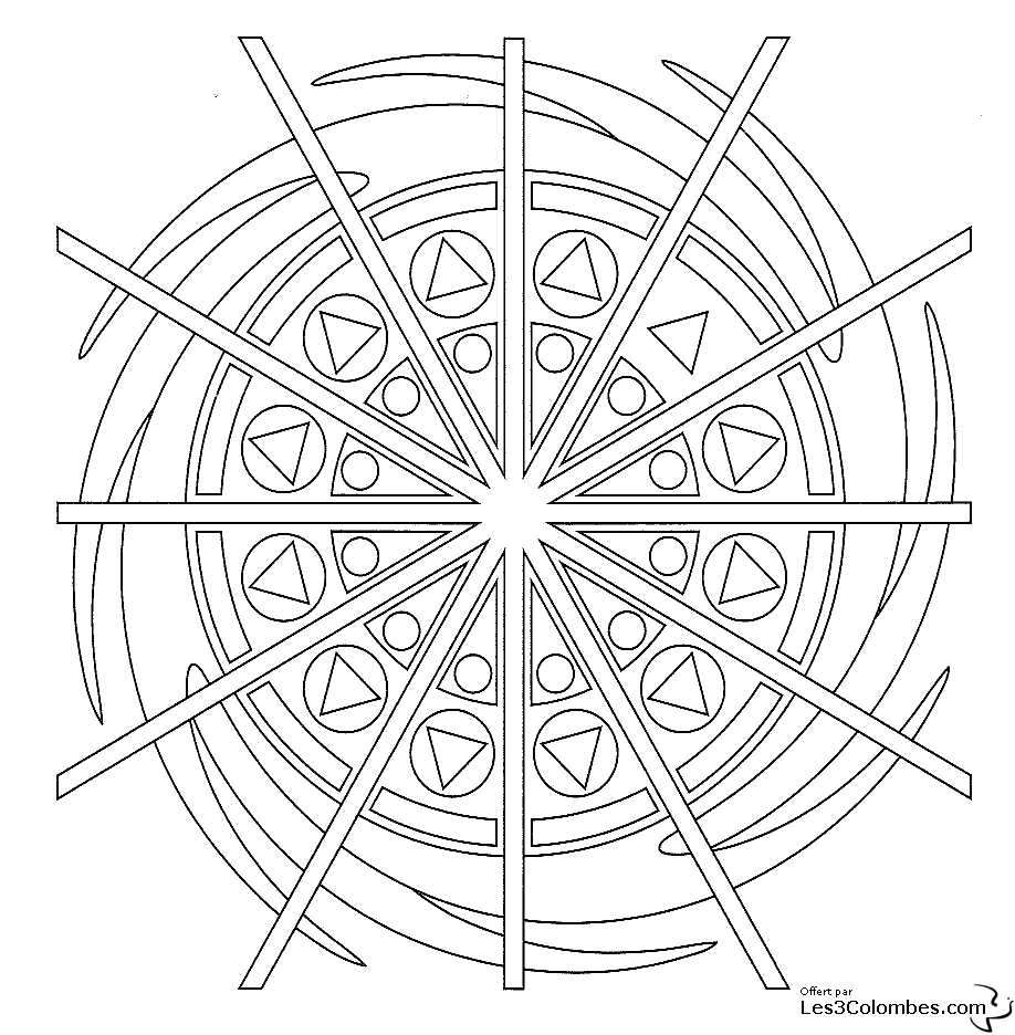 Coloring page: Mandalas for Kids (Mandalas) #124129 - Free Printable Coloring Pages