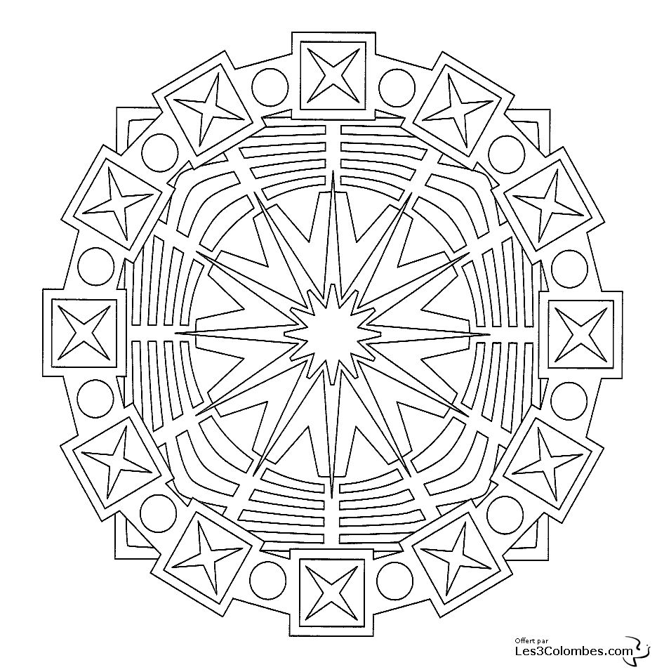 Coloring page: Mandalas for Kids (Mandalas) #124133 - Free Printable Coloring Pages