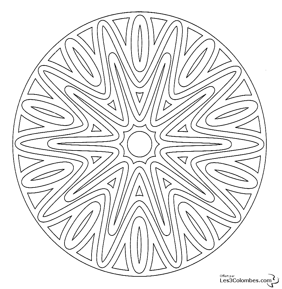 Coloring page: Mandalas for Kids (Mandalas) #124134 - Free Printable Coloring Pages