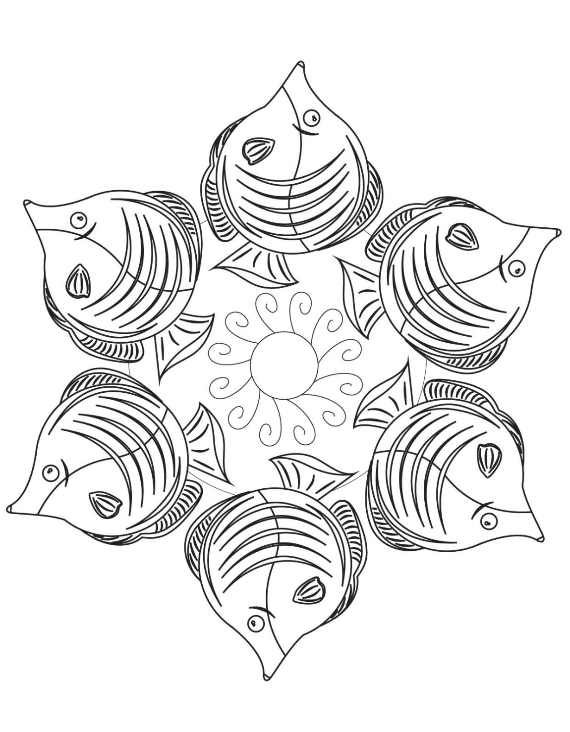 Coloring page: Mandalas for Kids (Mandalas) #124135 - Free Printable Coloring Pages