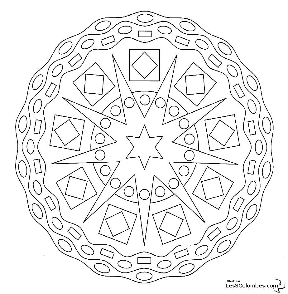 Coloring page: Mandalas for Kids (Mandalas) #124152 - Free Printable Coloring Pages