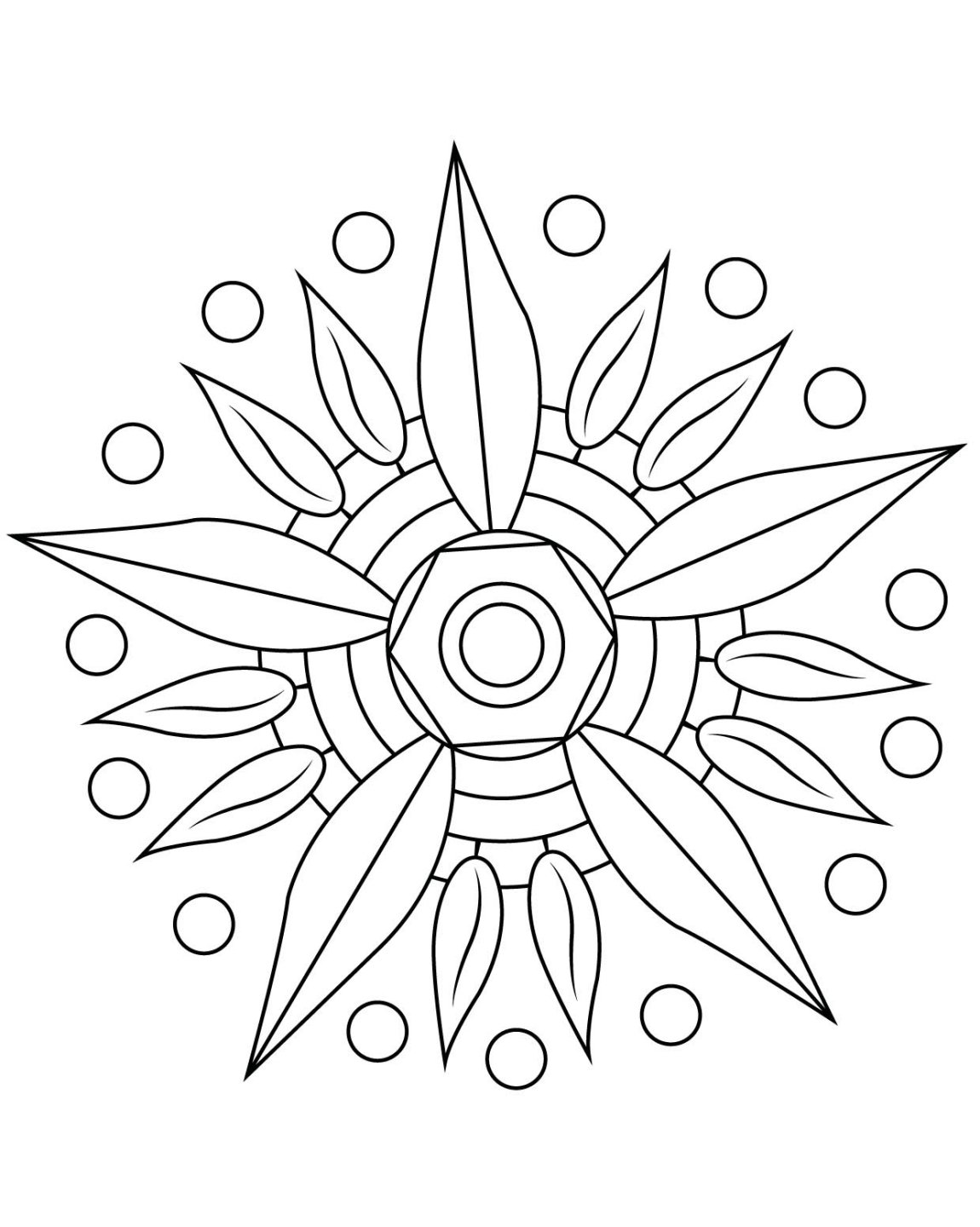 Drawing Mandalas for Kids #124155 (Mandalas) – Printable coloring pages