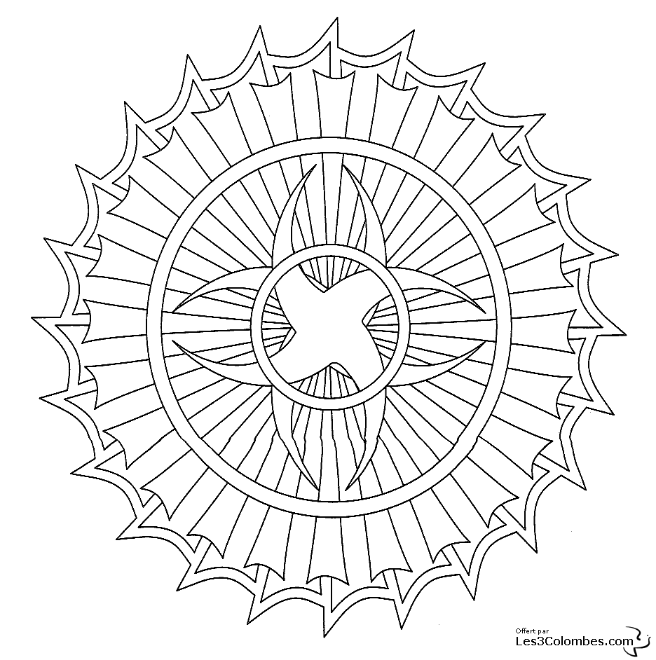 Coloring page: Mandalas for Kids (Mandalas) #124156 - Free Printable Coloring Pages