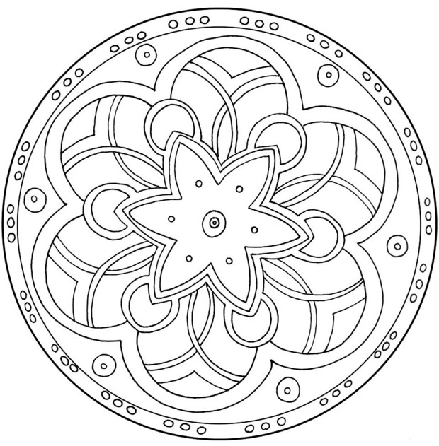 Coloring page: Mandalas for Kids (Mandalas) #124176 - Free Printable Coloring Pages