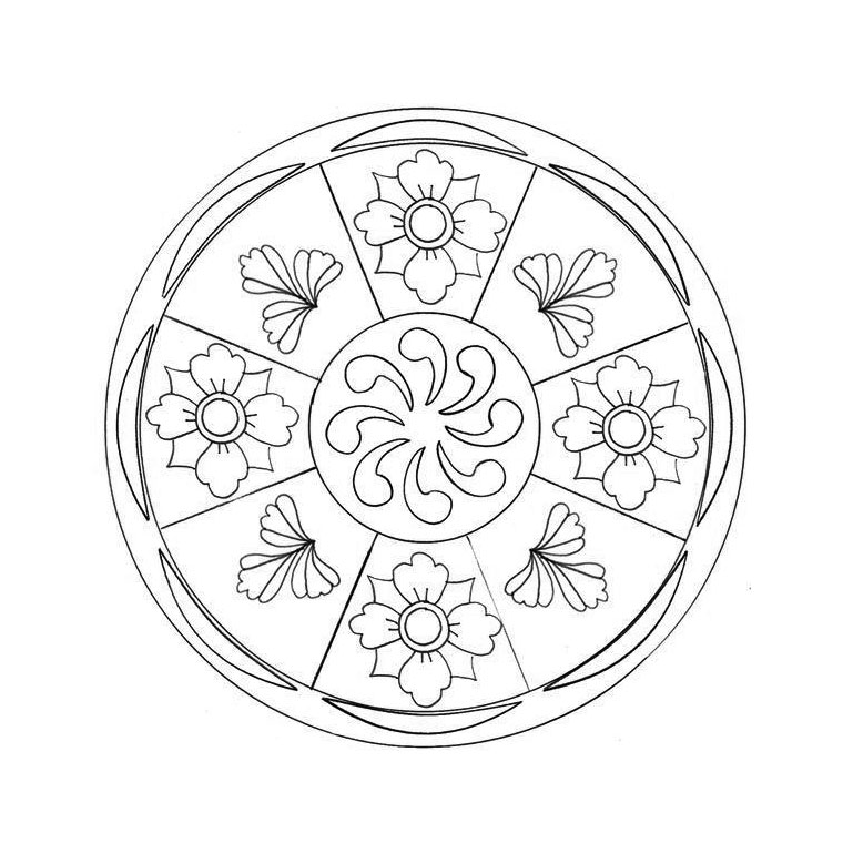 Coloring page: Mandalas for Kids (Mandalas) #124366 - Free Printable Coloring Pages