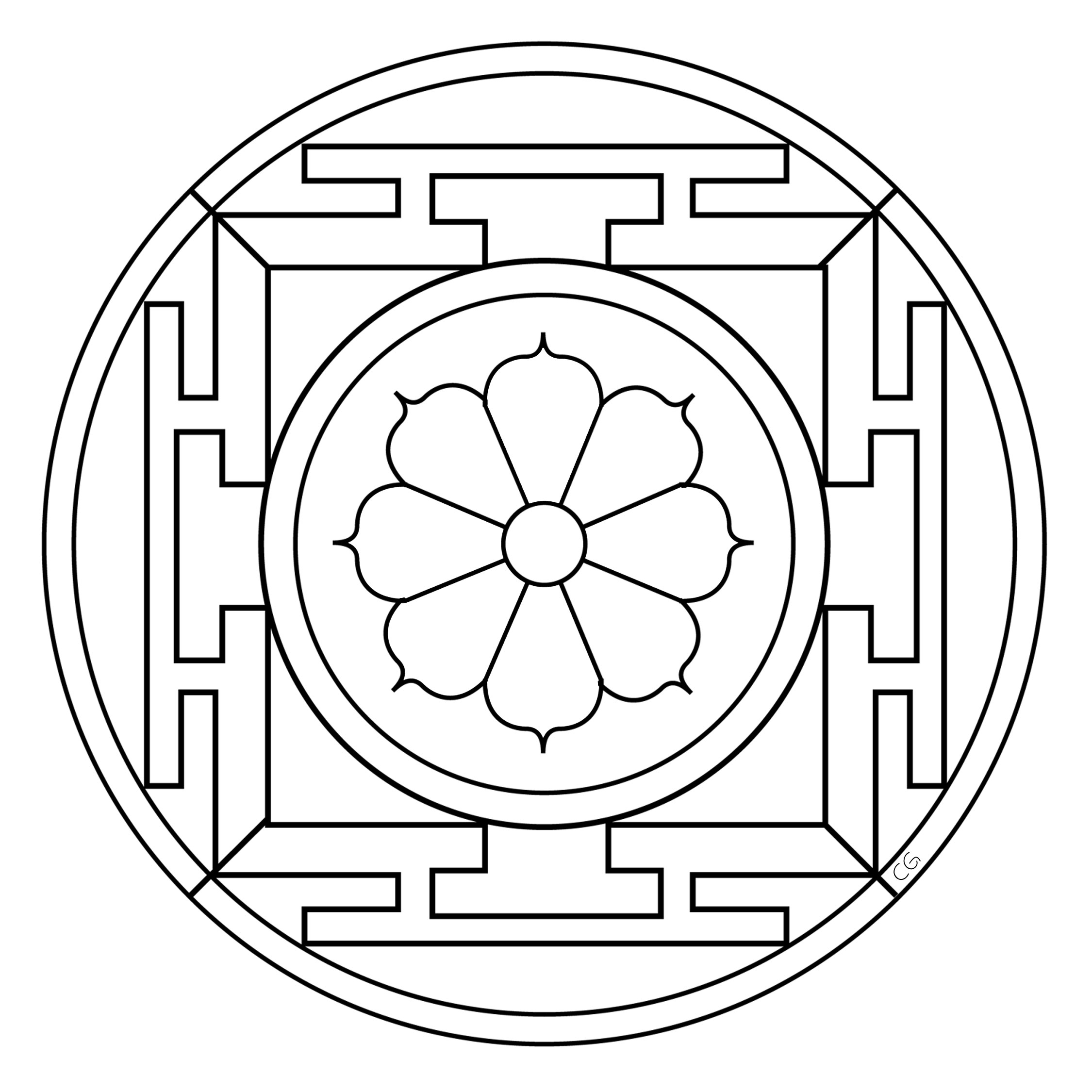 Coloring page: Mandalas for Kids (Mandalas) #124390 - Free Printable Coloring Pages