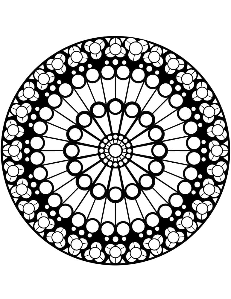 Free printable Rose Window coloring page #193004 from Mandalas collection