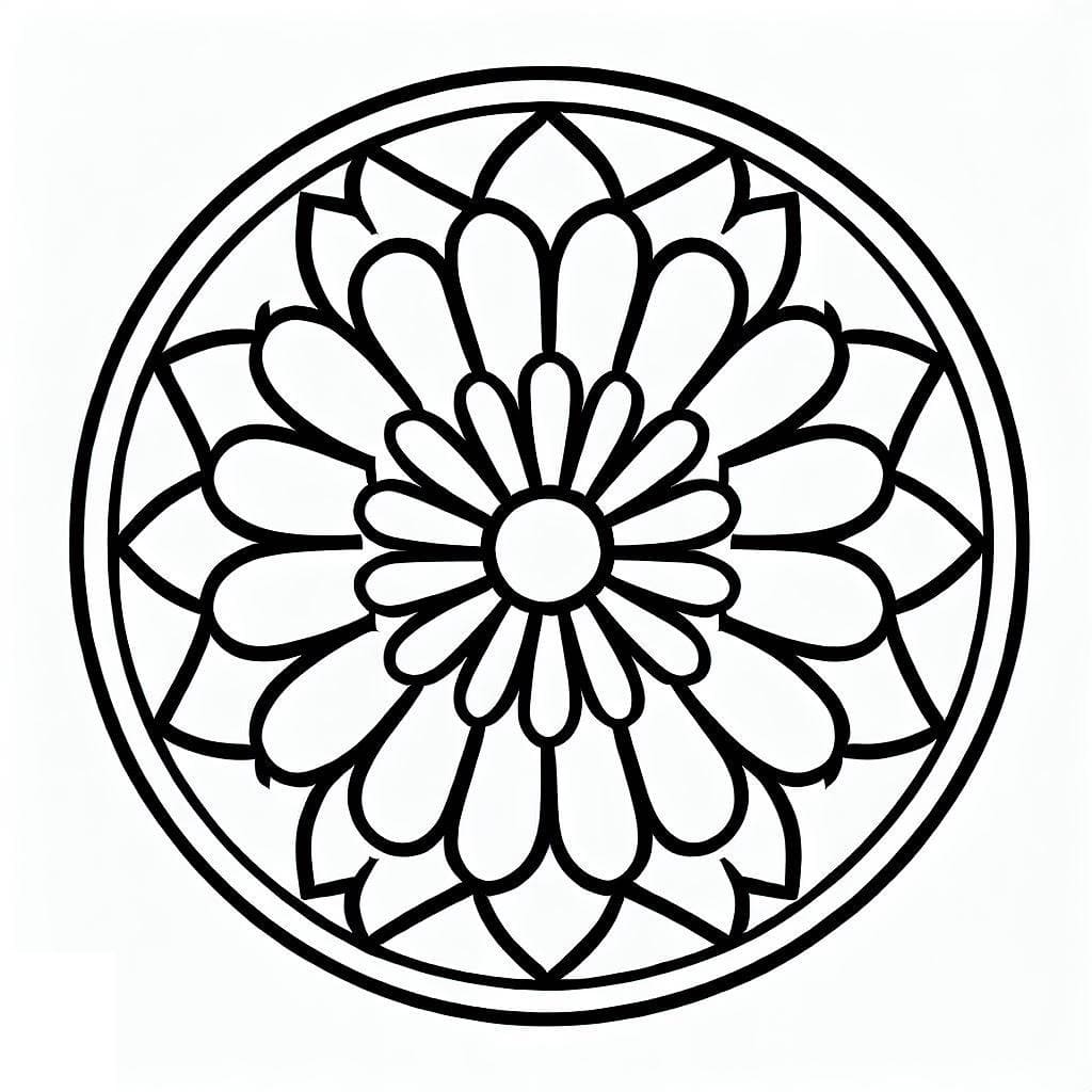 Free printable Rose Window coloring page #193005 from Mandalas collection