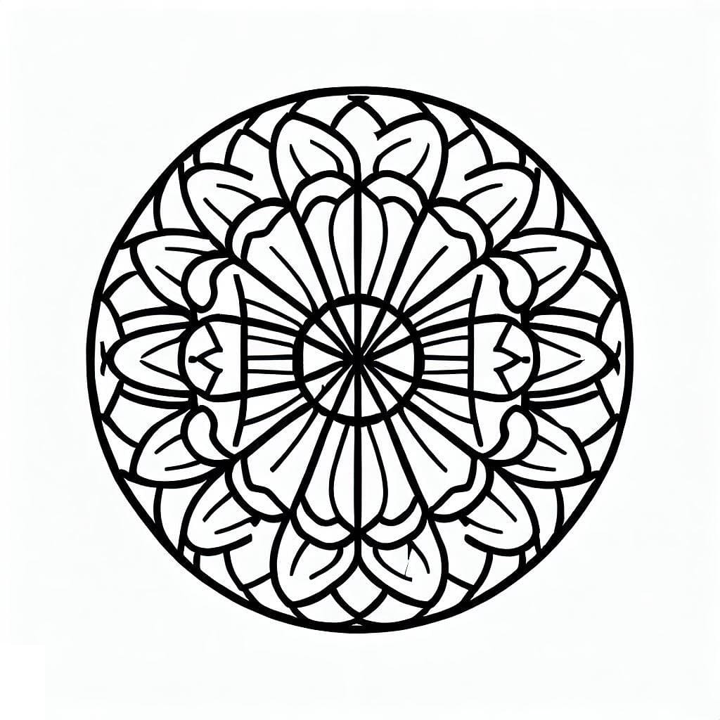 Free printable Rose Window coloring page #193008 from Mandalas collection