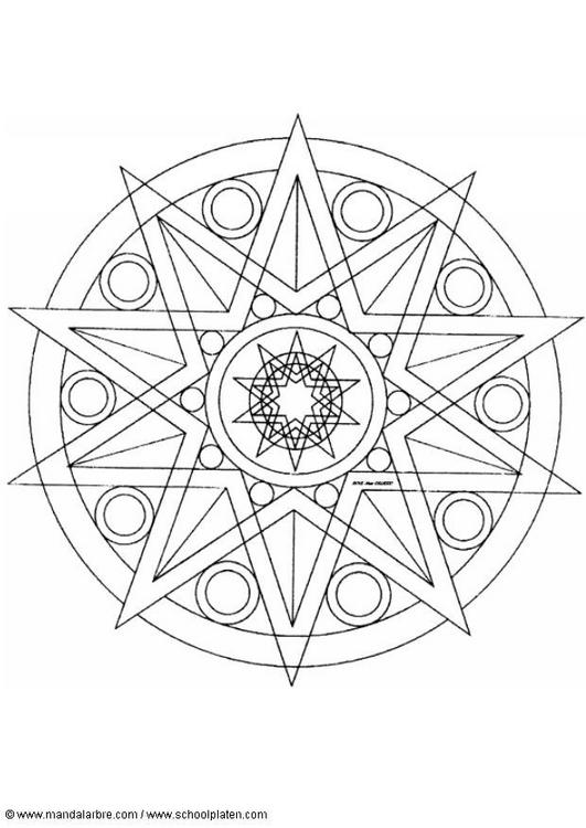 Coloring page: Star Mandalas (Mandalas) #117949 - Free Printable Coloring Pages