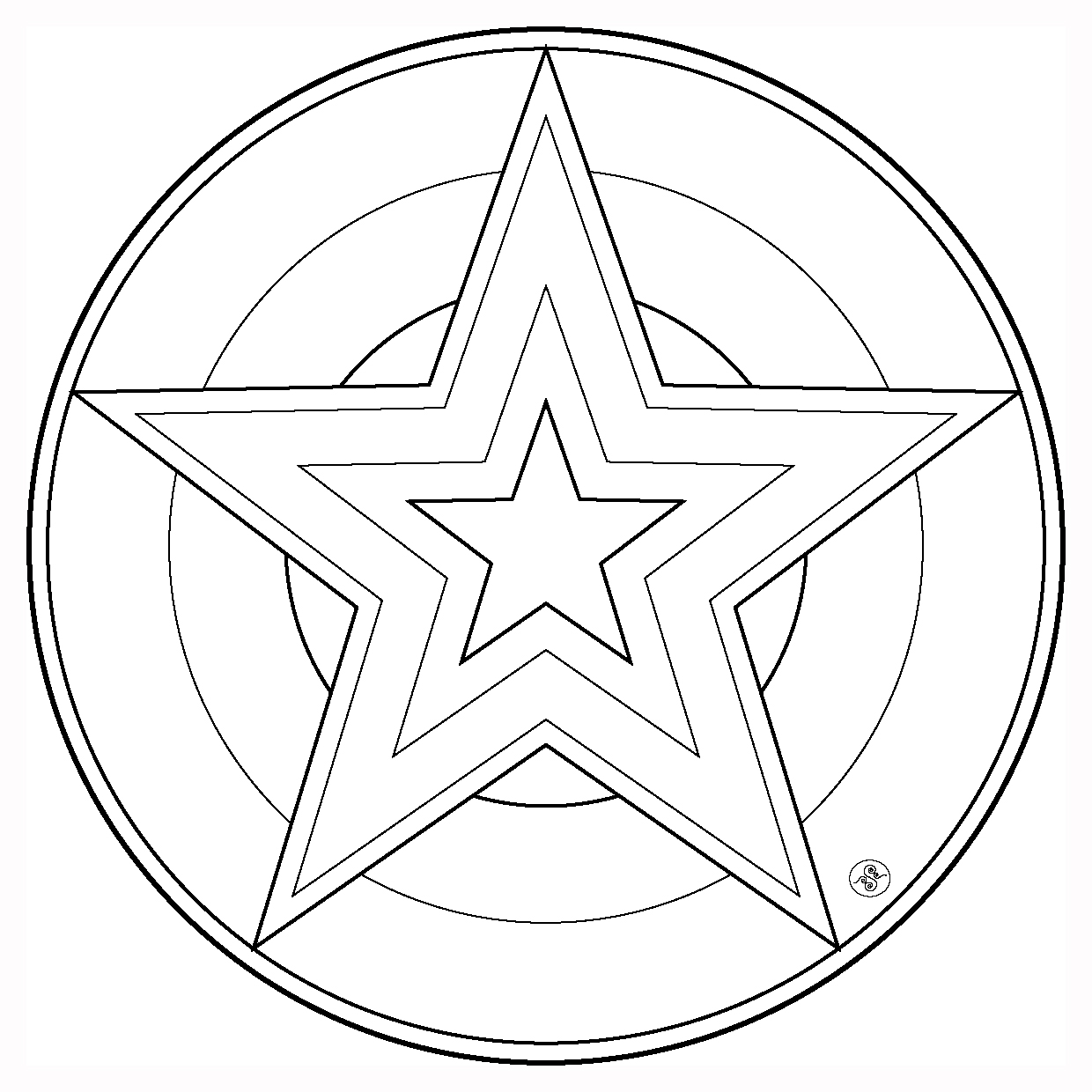 Coloring page: Star Mandalas (Mandalas) #117956 - Free Printable Coloring Pages