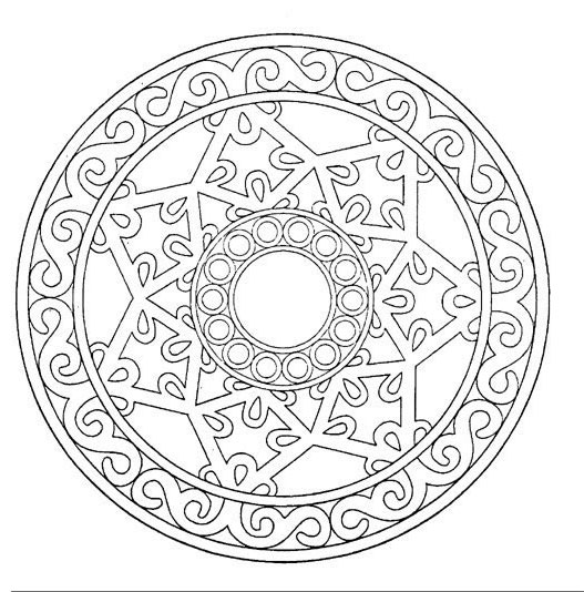 Drawing Star Mandalas #117959 (Mandalas) – Printable coloring pages
