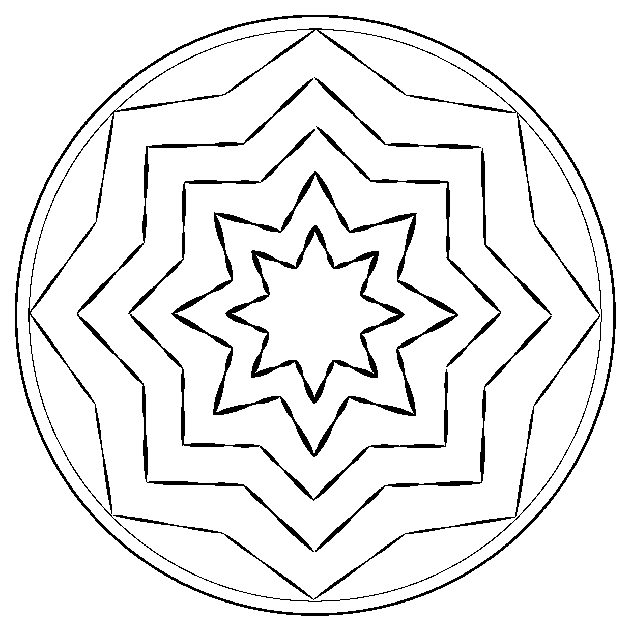 Coloring page: Star Mandalas (Mandalas) #117961 - Free Printable Coloring Pages