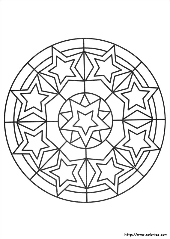 Coloring page: Star Mandalas (Mandalas) #117964 - Free Printable Coloring Pages