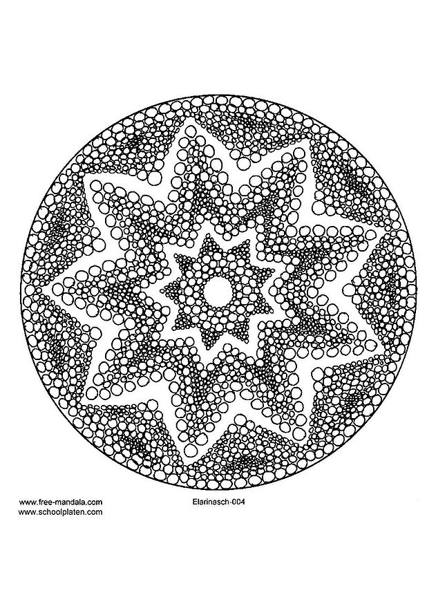 Coloring page: Star Mandalas (Mandalas) #117969 - Free Printable Coloring Pages
