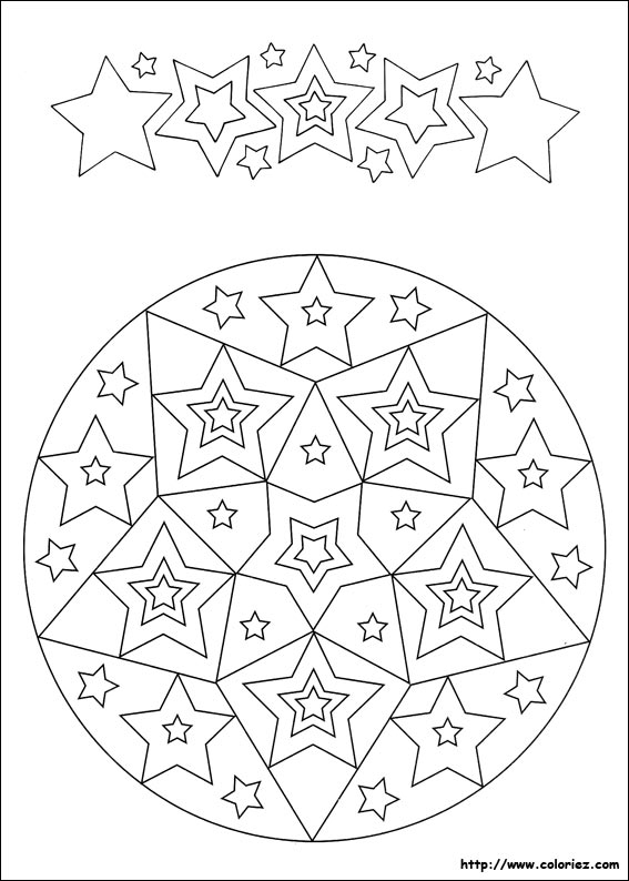 Coloring page: Star Mandalas (Mandalas) #117978 - Free Printable Coloring Pages