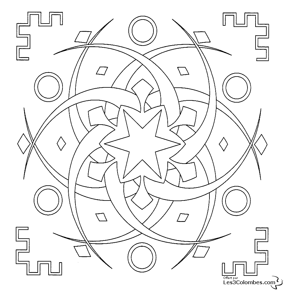 Coloring page: Star Mandalas (Mandalas) #118032 - Free Printable Coloring Pages