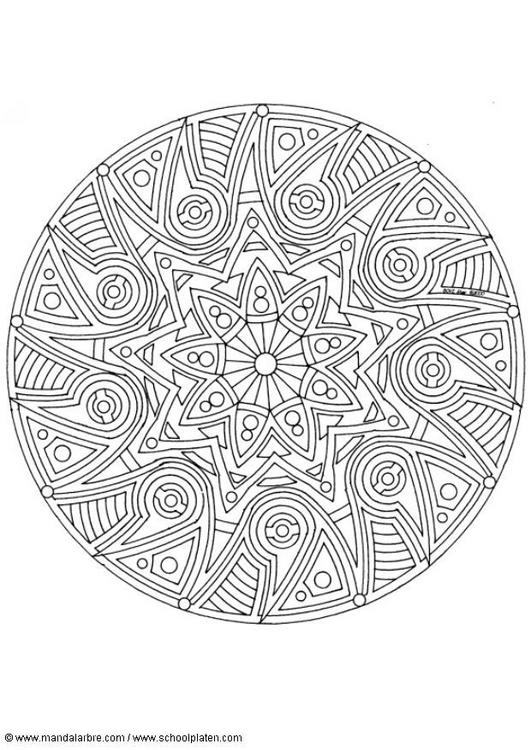 Coloring page: Star Mandalas (Mandalas) #118037 - Free Printable Coloring Pages