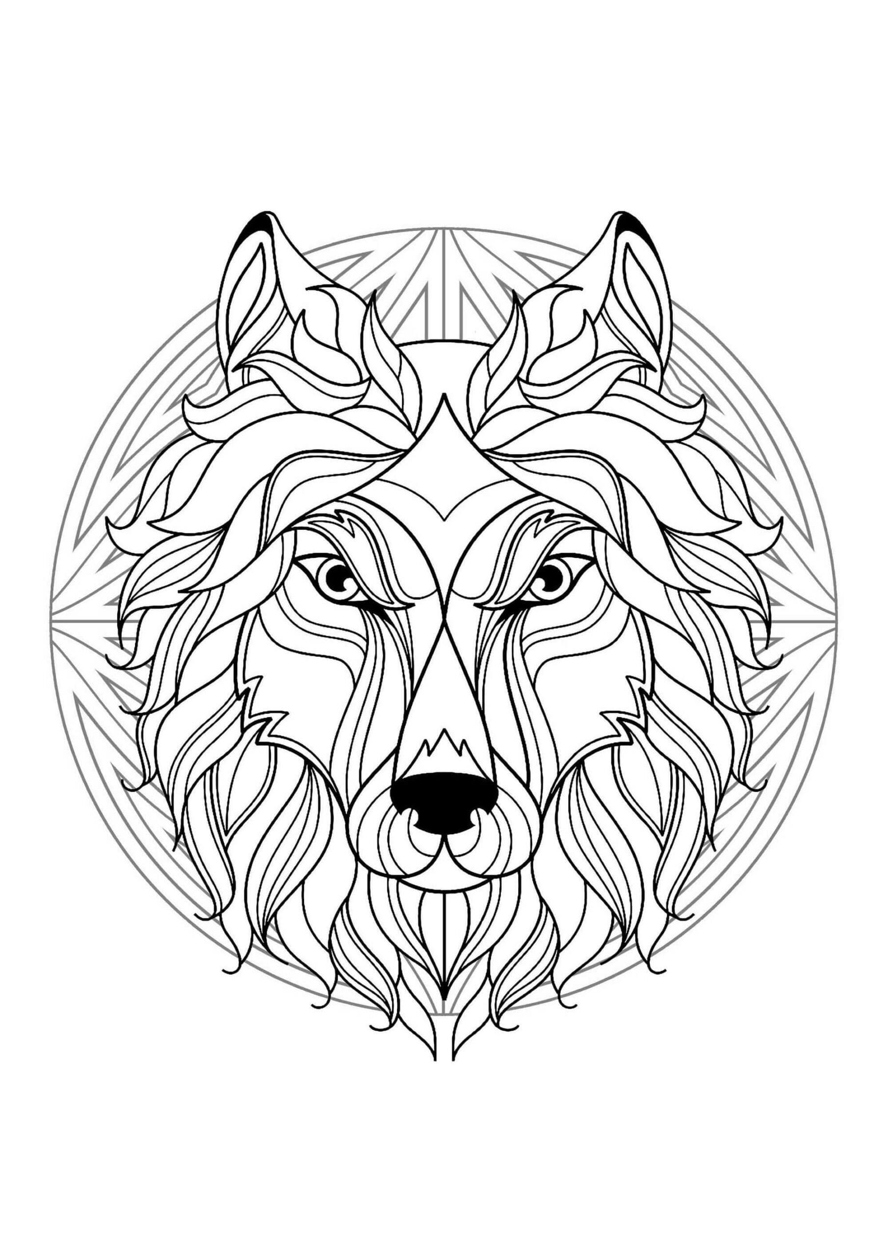Free printable Wolf Mandalas coloring page #214315 from Mandalas collection