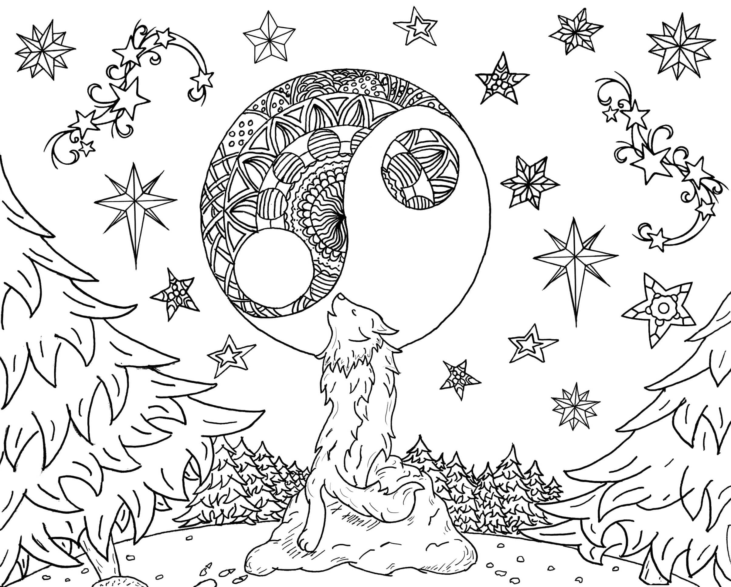 Free printable Wolf Mandalas coloring page #214316 from Mandalas collection