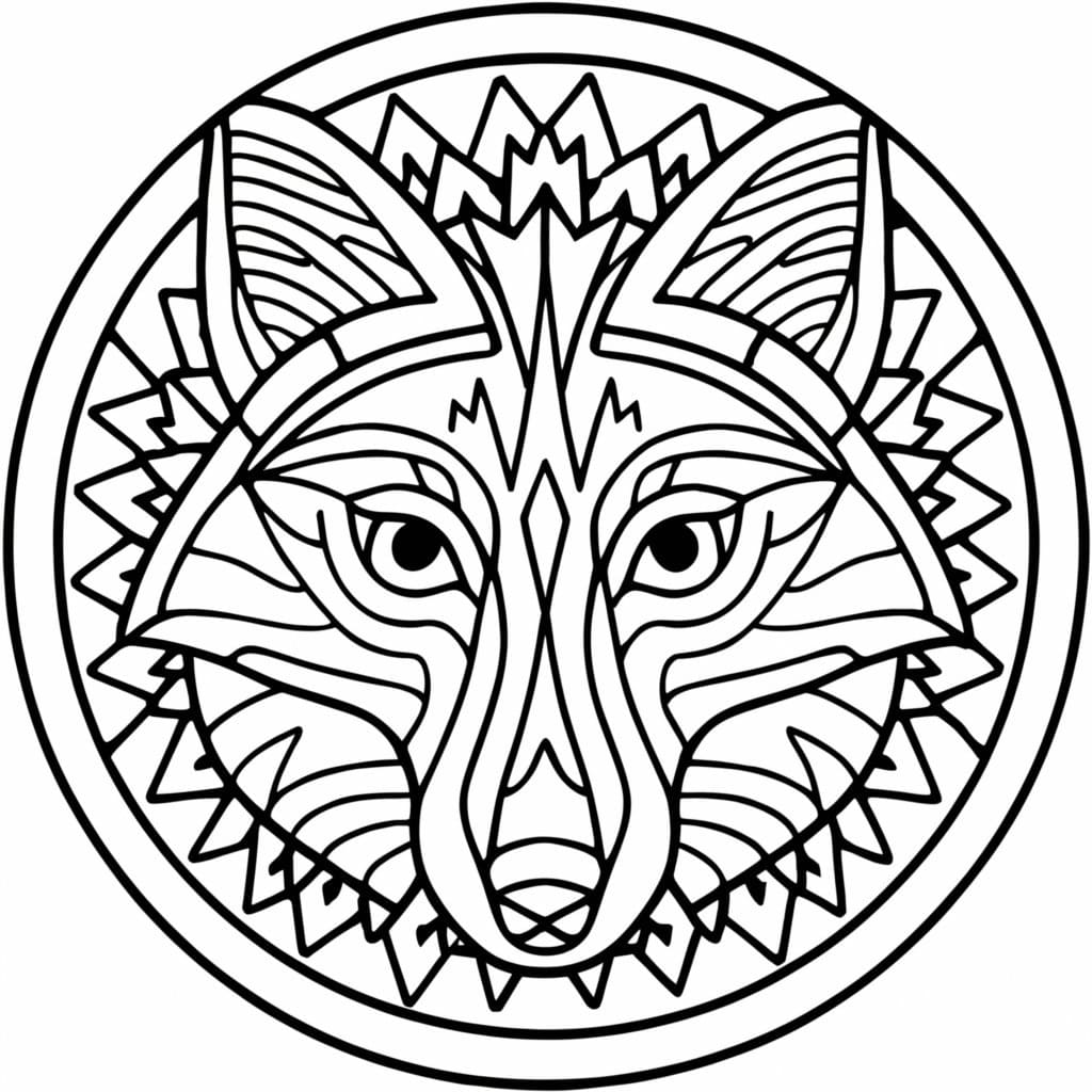 Free printable Wolf Mandalas coloring page #214324 from Mandalas collection