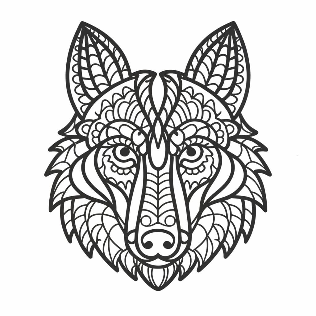 Free printable Wolf Mandalas coloring page #214325 from Mandalas collection