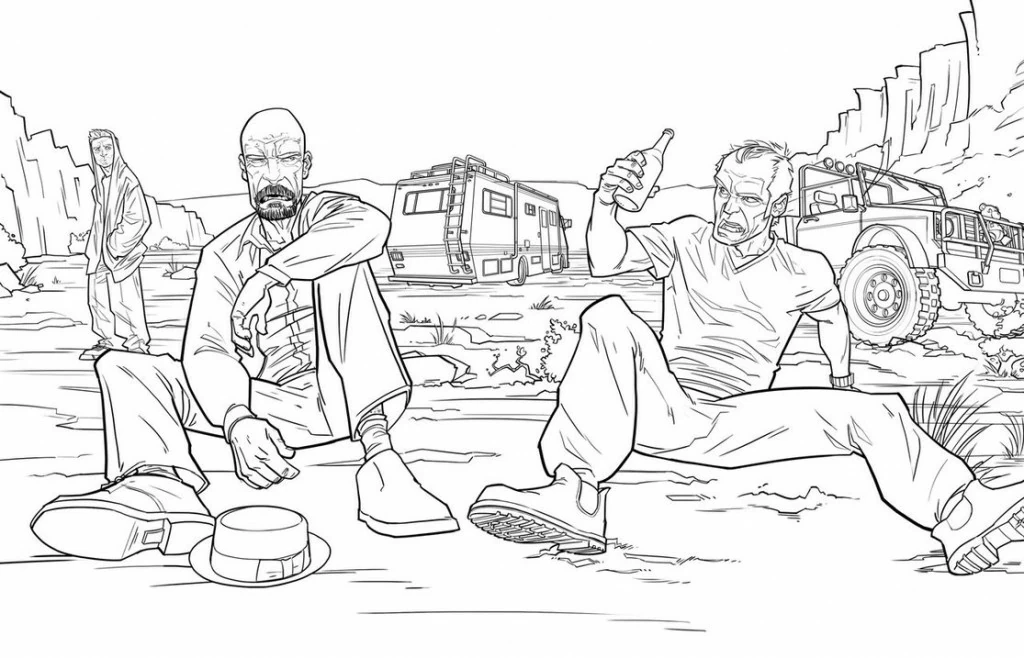 Coloring page: Breaking Bad (Movies and TV Shows) #151052 - Free Printable Coloring Pages