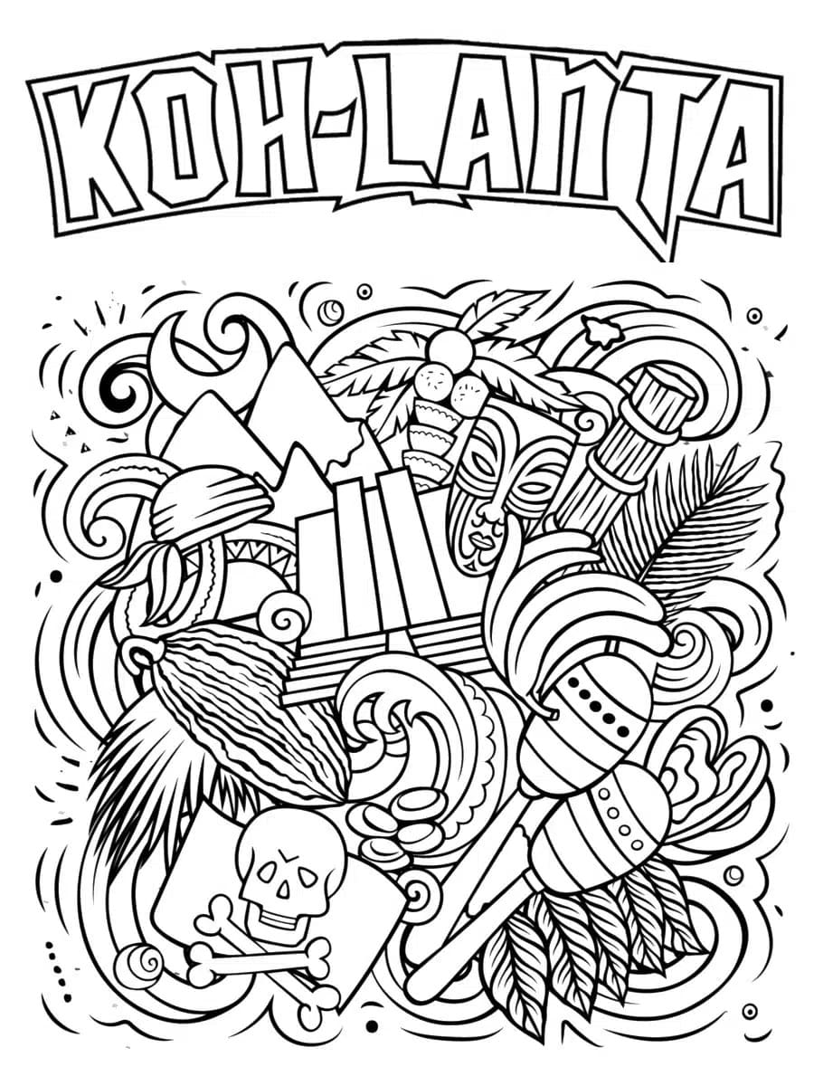 Free printable Koh Lanta coloring page #214361 from Movies and TV Shows collection
