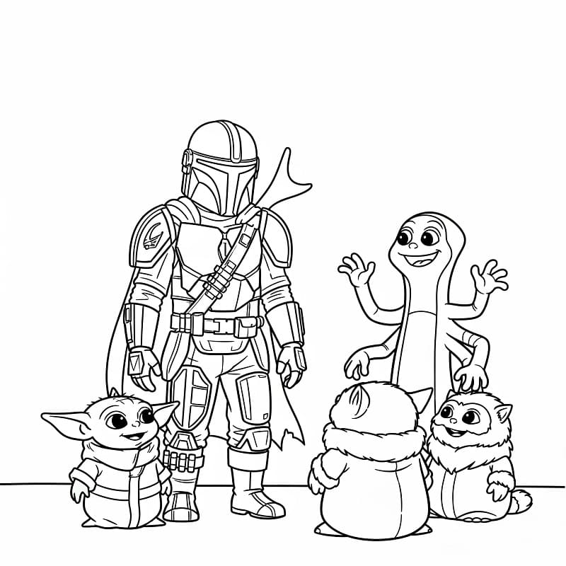Free printable Mandalorian coloring page #222068 from Movies and TV Shows collection