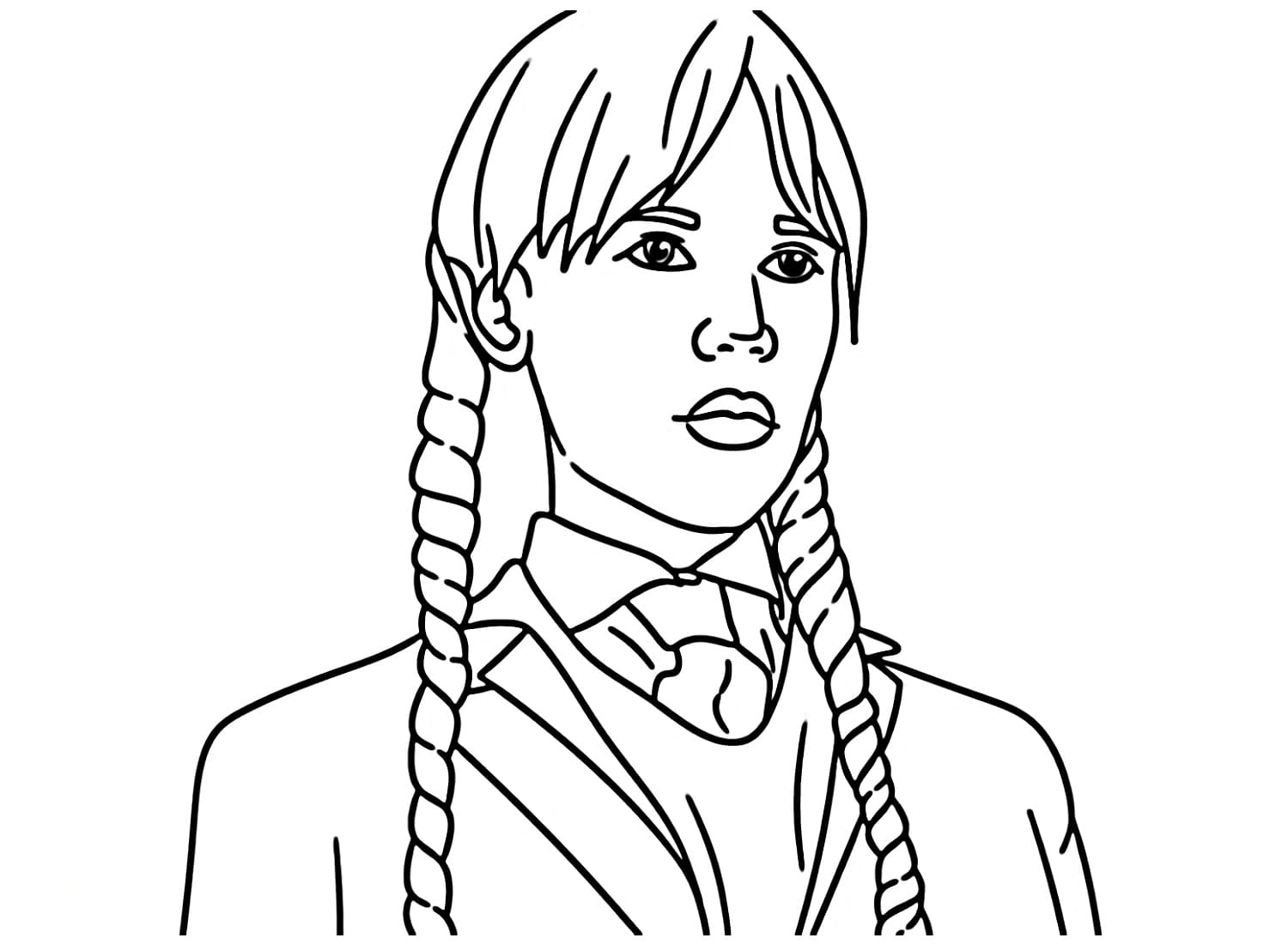 Free printable Wednesday Addams coloring page #189742 from Movies and TV Shows collection