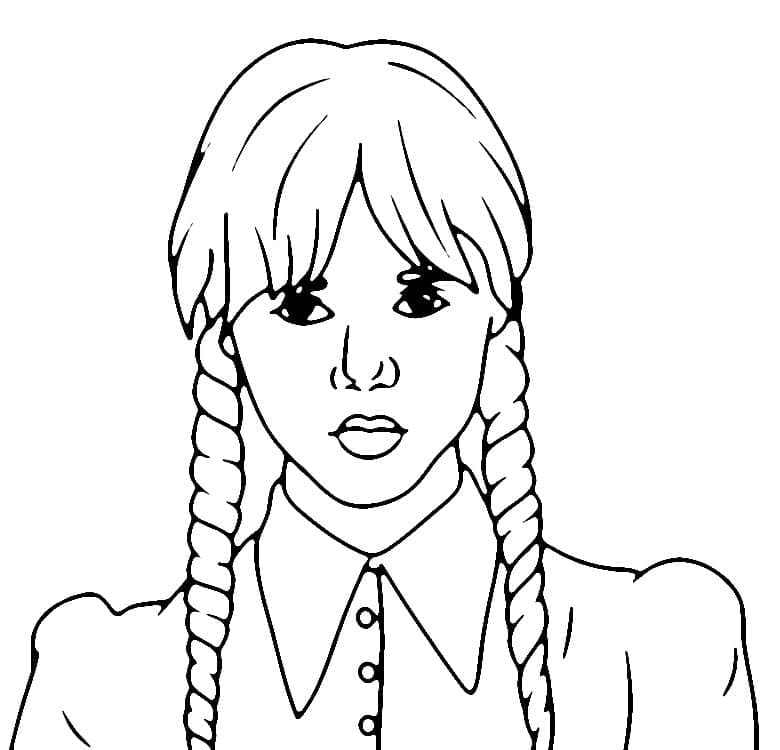 Free printable Wednesday Addams coloring page #214929 from Movies and TV Shows collection